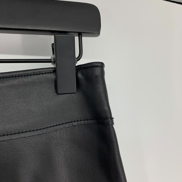 Zara Pants The Biker Black Faux Leather Ankle Zip Skinny High Rise - Picture 10 of 15